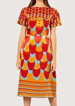 Jean Pool Red Dress|Flabelus Best