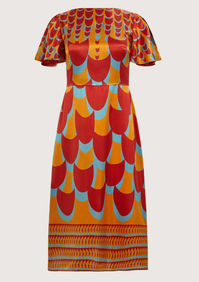 Jean Pool Red Dress|Flabelus Best