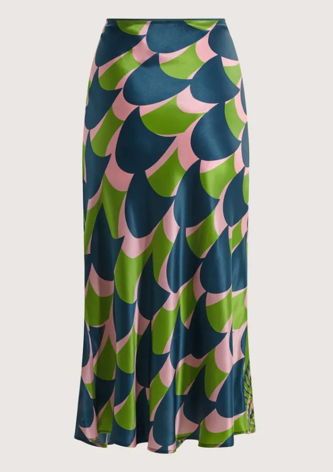 Jean Roller Green Skirt|Flabelus New