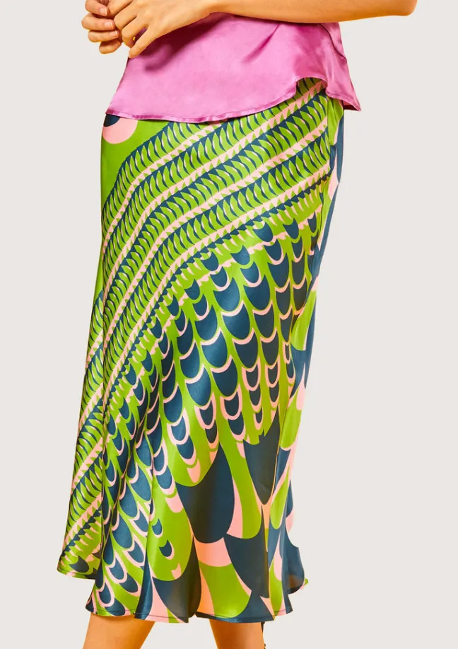 Jean Roller Green Skirt|Flabelus New