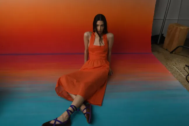 Zhou Orange Dress|Flabelus Hot